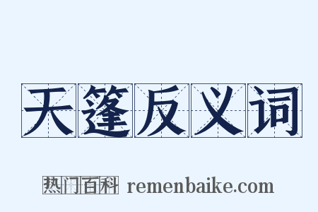 天篷反义词是什么意思的图片
